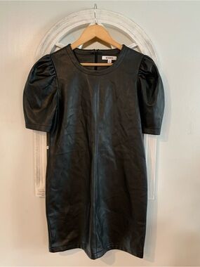 bb dakota faux leather shirt dress women faux leather shirt dress BB Dakota size XS beige color